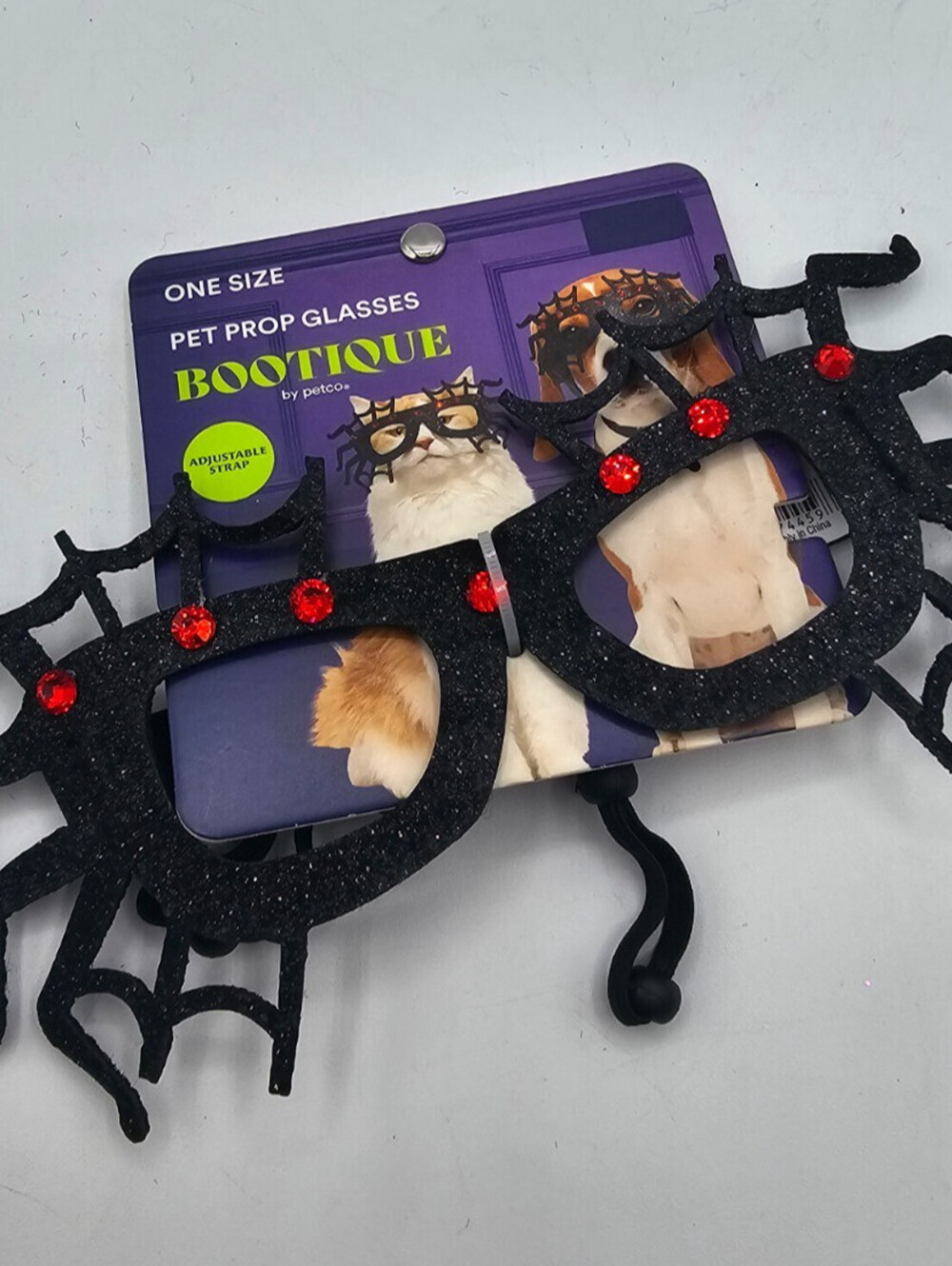 Bootique brand spider-themed pet prop glasses Dog Costume